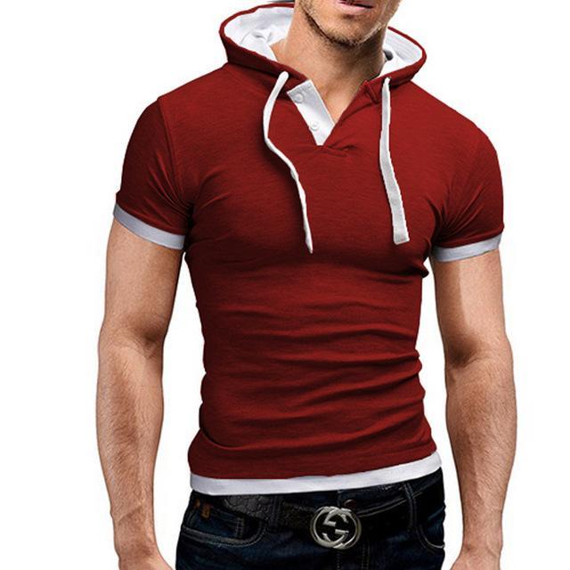 Männer Polo-Shirt mit Kapuze