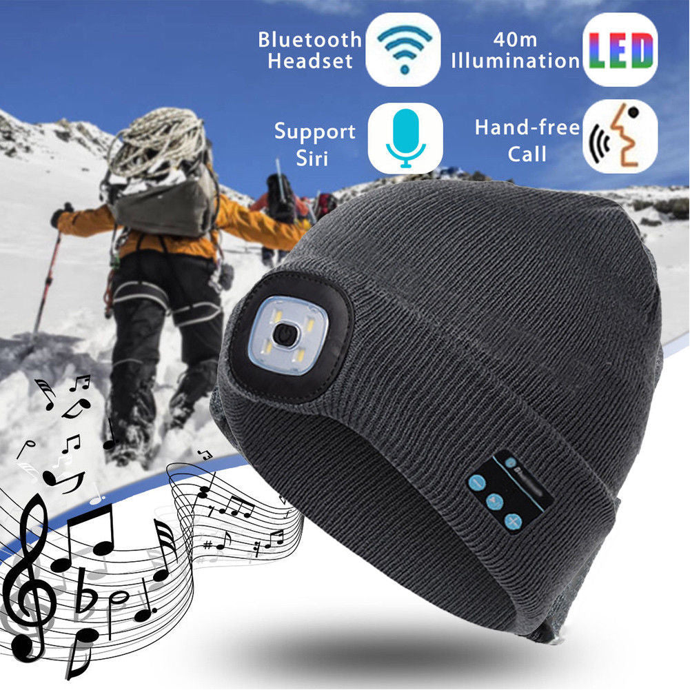 Bluetooth LED Wireless Kappe mit Kopfhörer