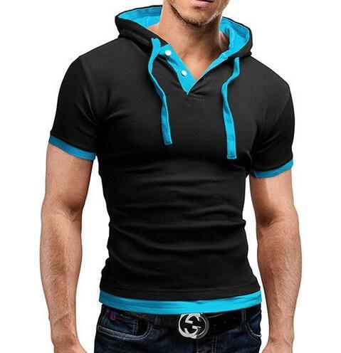 Männer Polo-Shirt mit Kapuze