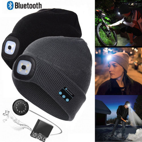 Bluetooth LED Wireless Kappe mit Kopfhörer