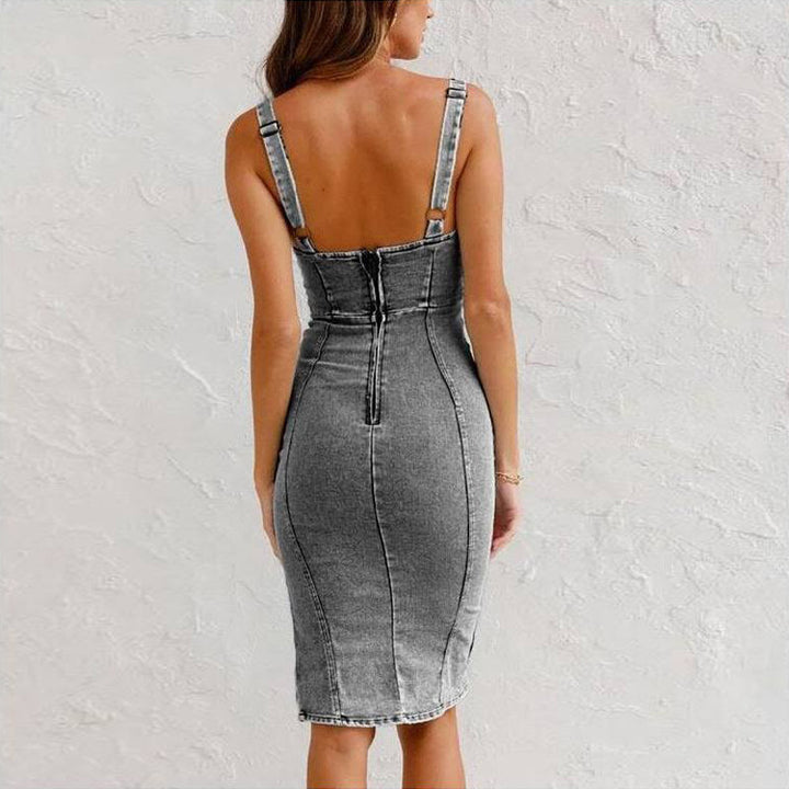 Damen Jeans Kleid