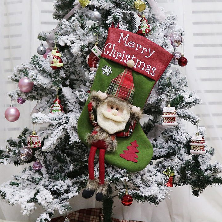 Weihnachts Dekorationen Grosse Socke Baum Anhänger