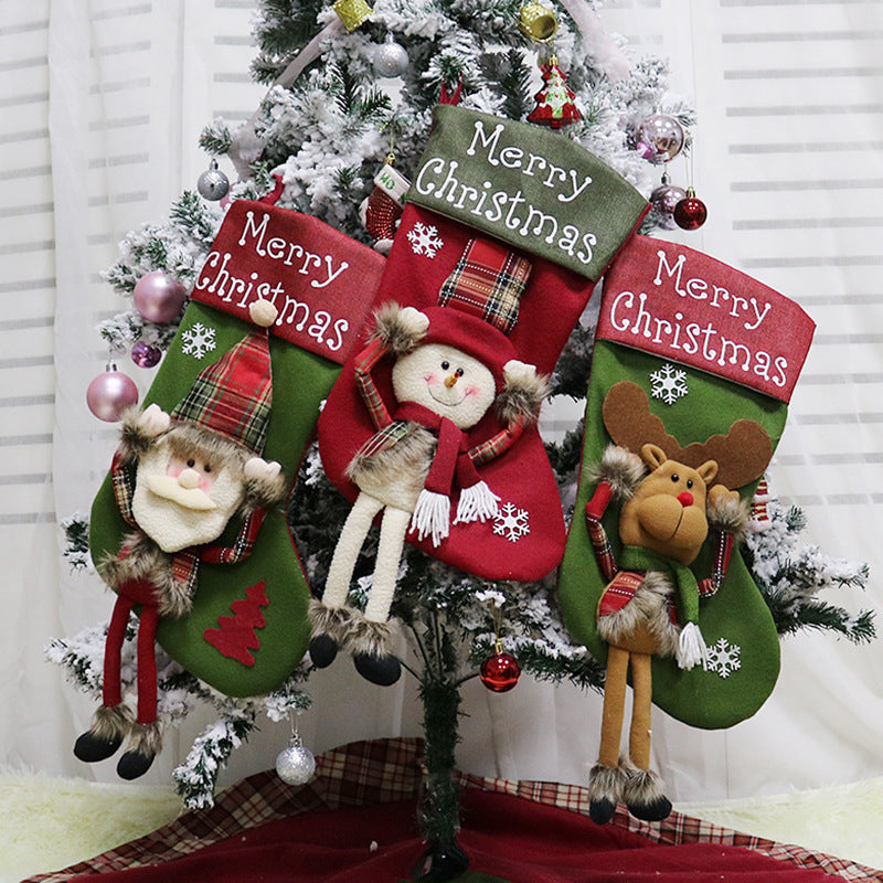 Weihnachts Dekorationen Grosse Socke Baum Anhänger