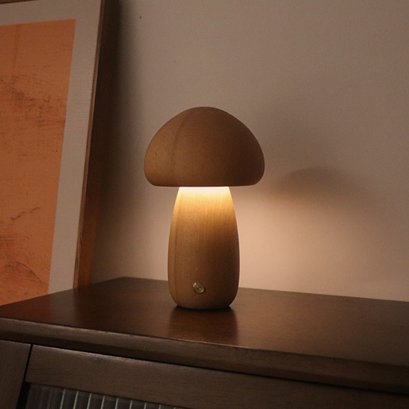 Pilz LED-Nachttisch Lampe mit Touch-Schalter