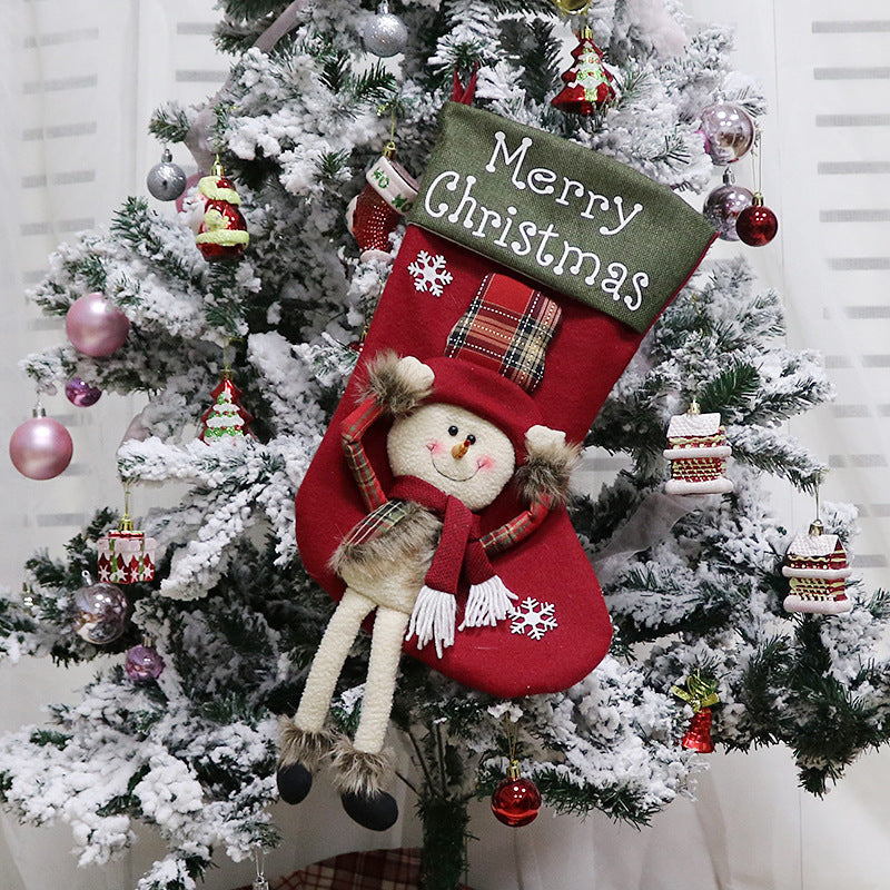 Weihnachts Dekorationen Grosse Socke Baum Anhänger