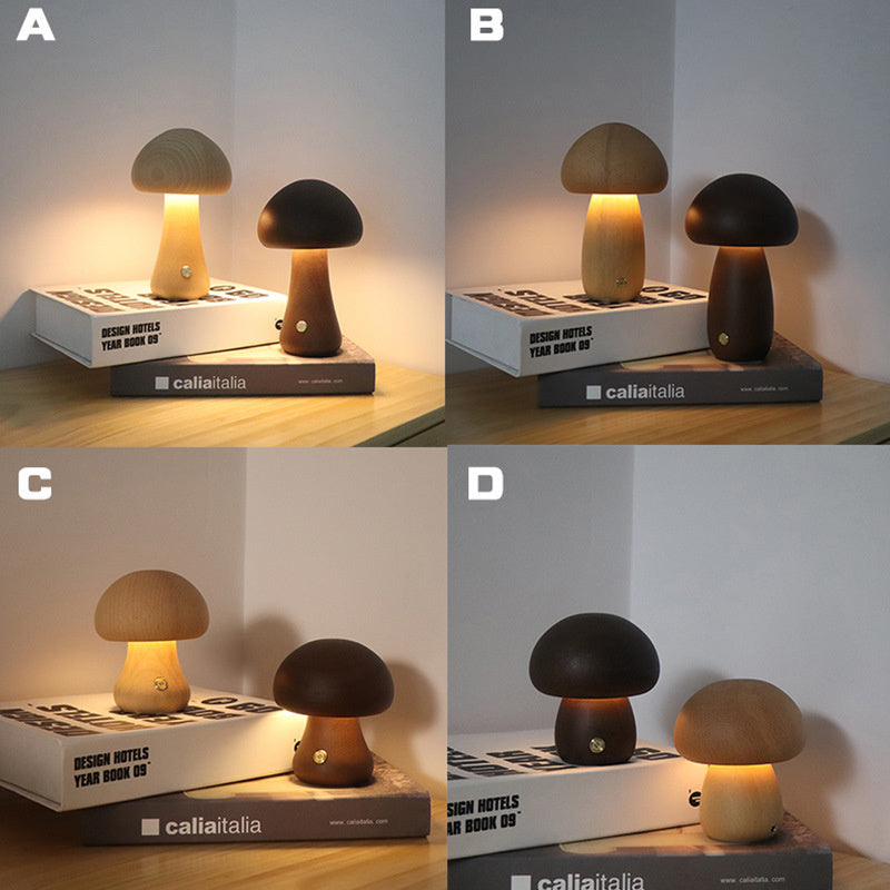 Pilz LED-Nachttisch Lampe mit Touch-Schalter