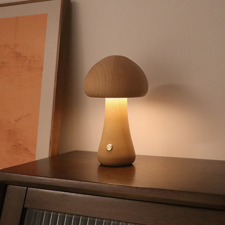 Pilz LED-Nachttisch Lampe mit Touch-Schalter